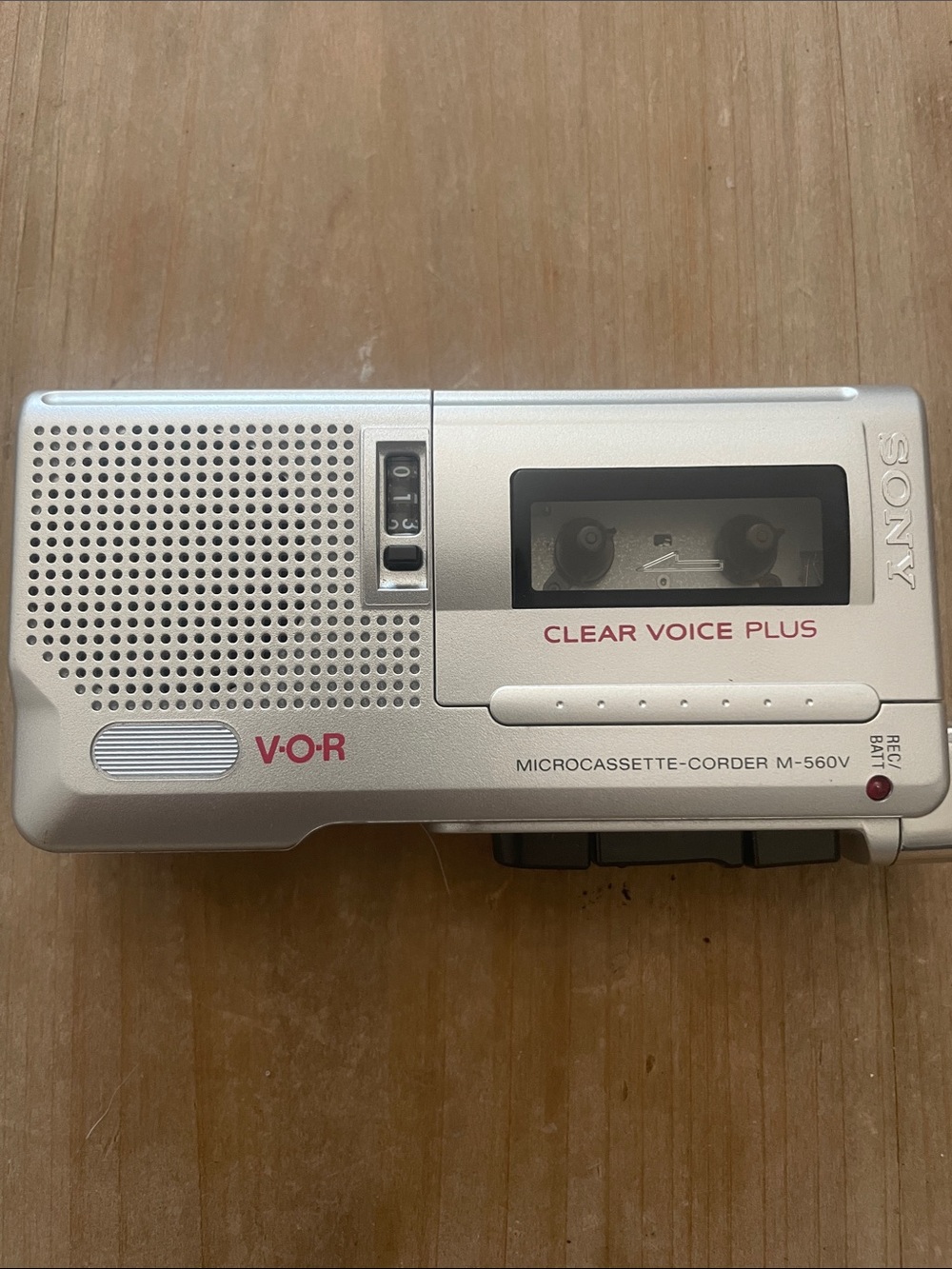 Sony Silver Microcassette Recorder with Clear Voice Plus